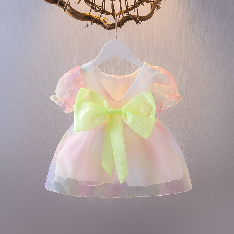 Girls' candy bow dress