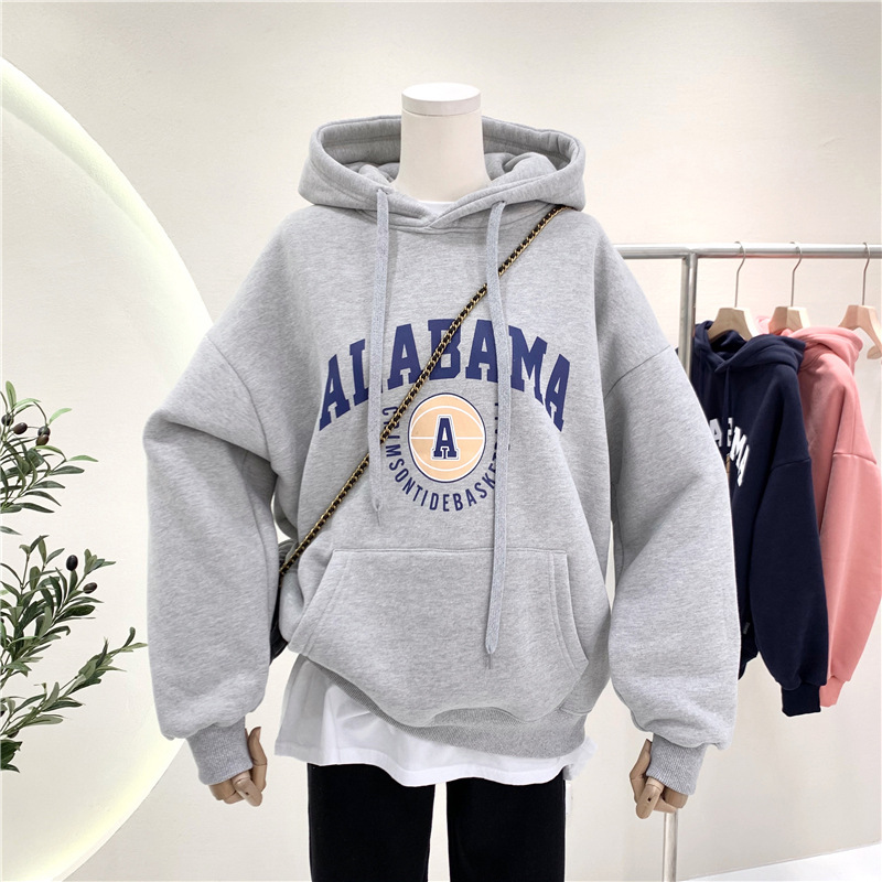 2023 Letter Hooded Girls' Sweater