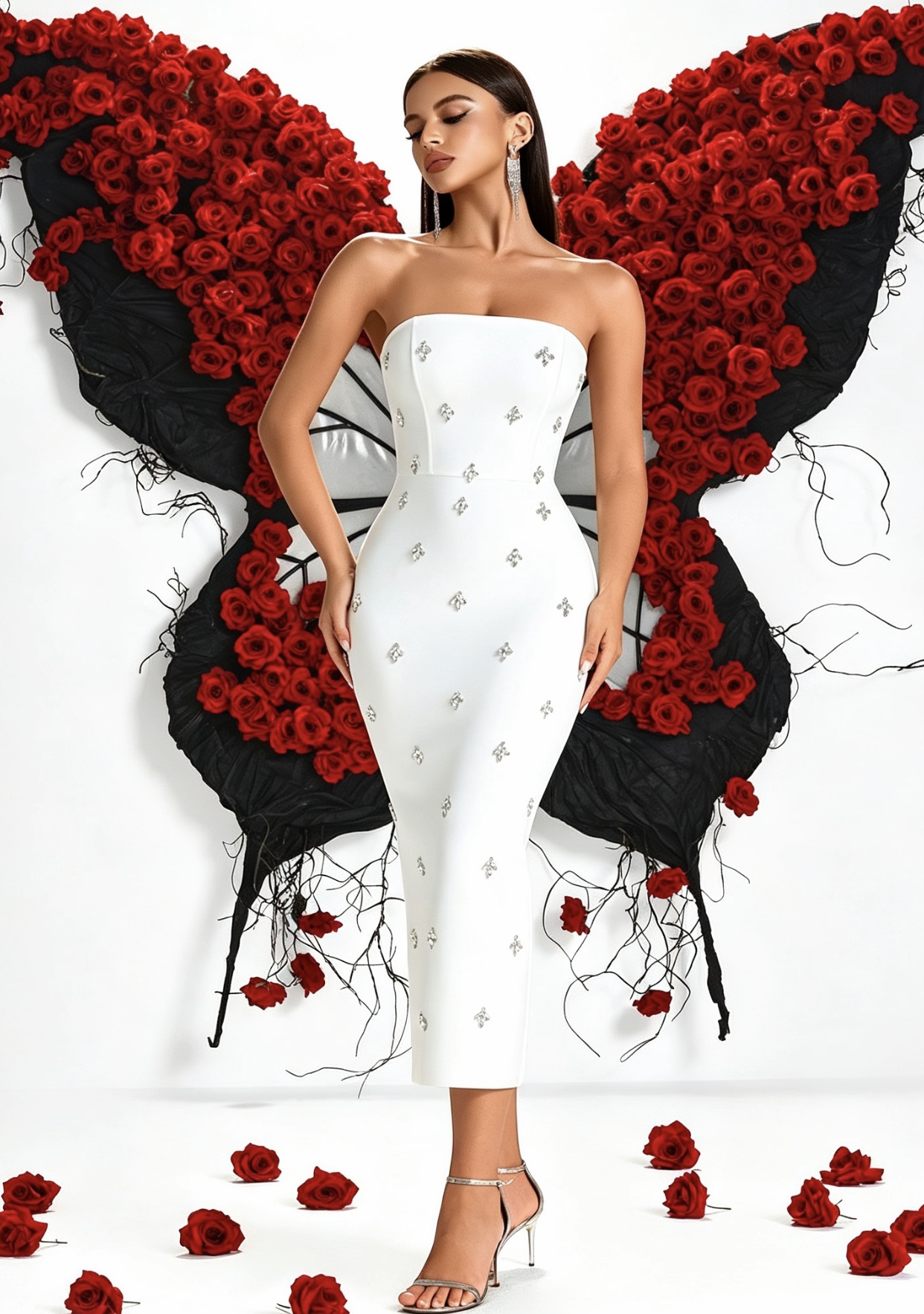Elegant off-the-shoulder bandage dress?format=webp