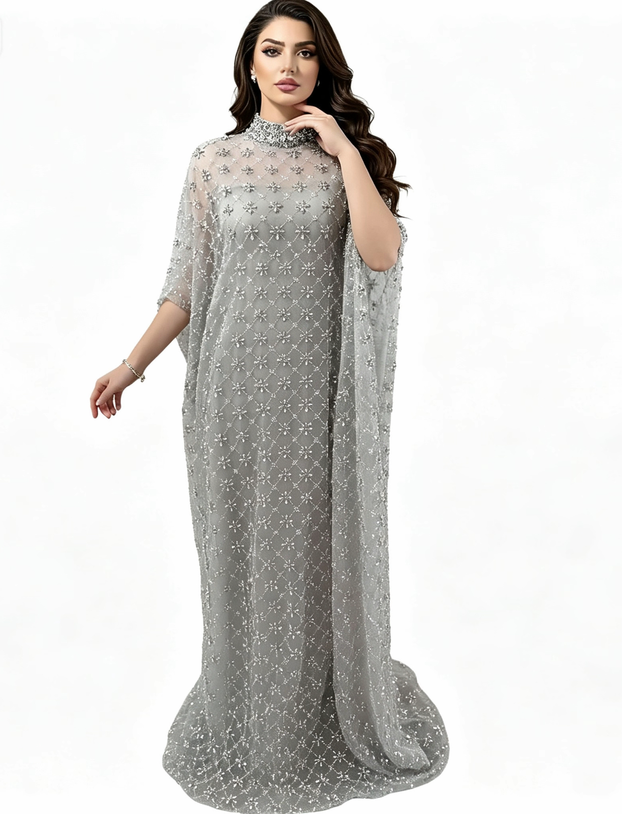 Long cape evening dress?format=webp
