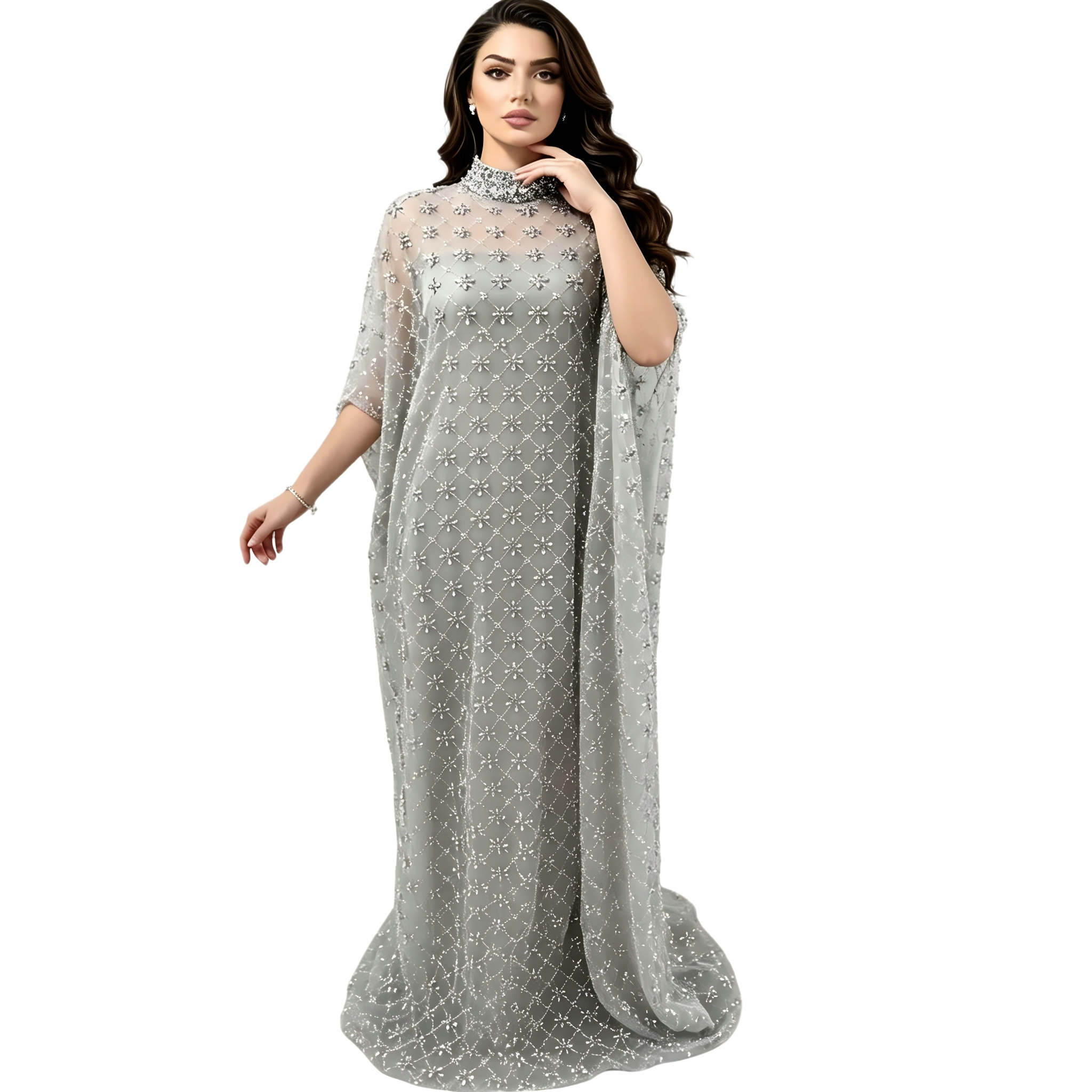 Long cape evening dress?format=webp